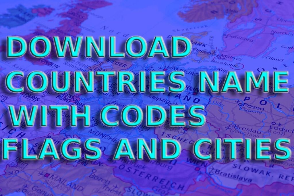 download country names and country codes with flags
