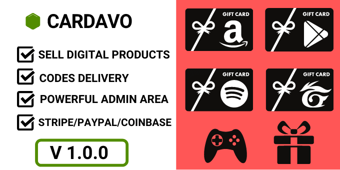 Cardavo - Sell Gift And Games Cards PHP Script